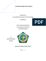 Industrial Internship Project Report: Submitted To The Guru Jambheshwar University of Science & Technology