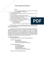 Post Graduate Manual: Needs of The Industry