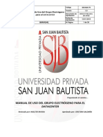 Sis-Ma-79 Manual de Uso Del Grupo Electrógeno para El Datacenter V 1.0