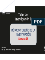 6.0. Semana 06 - Método y Diseño de La Investigación - (Teoría)