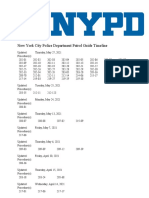 Nypd Patrol Guide Update Timeline