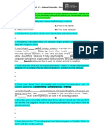 Objective:: Units 1 & 2 - National University - Virtual English II