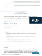 Dimensionamiento, Optimización, Control y Gestión Energética Del Sistema Híbrido de Energía Renovable: Una Revisión