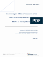 Lineamiento Vacunación COVID 19 de Niños 5-11 Años