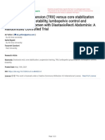 The Effects of Suspension (TRX) Versus Core Stabilization Training On Postural Stability, Lumbopelvic Control and Proprioception in Women With Diastasisrecti Abdominis: A Randomized Controlled Trial