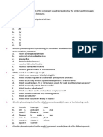 The Linguistic Structure of Modern English (Consonant Exercise)