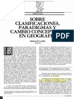 Sobre Clasificaciones, Paradigmas y Cambio Conceptual en Geografía