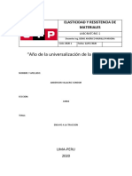 "Año de La Universalización de La Salud": Elasticidad Y Resistencia de Materiales