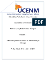 Ensayo Sobre La Relacion de La Motivacion y El Liderazgo