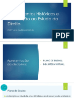 Aula 1 - Fundamentos Históricos e Introdução Ao Estudo Do Direito