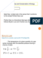 Ideal Gas and Conservation of Energy