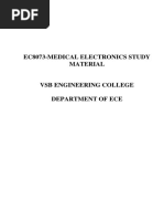 Ec8073-Medical Electronics Study Material