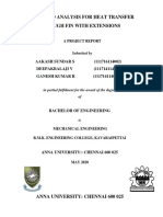 DESIGN AND ANALYSIS FOR HEAT TRANSFER THROUGH FIN WITH EXTENSIONS Report