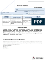 Plano Semanal de Trabalho 11J - INGLES