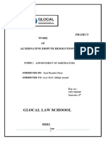 Glocal Law Schoool: Project Work of Alternative Dispute Resolution (Adr)