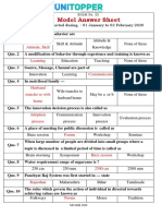 Model Answer Sheet: Knowledge, Attitude, Skill