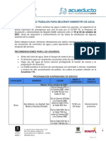 Cortes de Agua Del 19 Al 22 Octubre en Bogotá