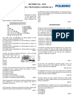 Frente 2 - Testes de Regra de 3