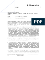 Carta de Cese de Hostilidad.