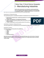 CBSE Notes Class 10 Social Science Geography Chapter 6 Manufacturing Industries