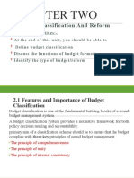 Chapter Two: 2. Budget Classification and Reform