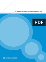 Cambridge Primary Checkpoint - Science (0843) June 2007 Paper 2 MS