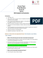 Answer Paper Avadh Mundhva Section B 197211: SDG Handprint Lab Examination