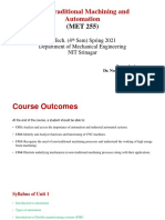 Non-Traditional Machining and Automation: B.Tech. (4 Sem) Spring 2021 Department of Mechanical Engineering NIT Srinagar