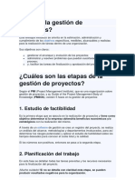 Qué Es La Gestión de Proyectos