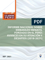 Informe Nacional Sobre Embarazo Infantil Forzado en El Perú, Su Atención y Desafíos. 2018-2021