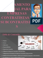 Reglamento Especial para Empresas Contratistas y Subcontratistas