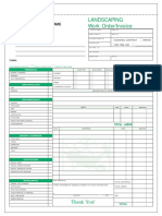 Landscaping Invoice Template