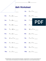 Mathematics Worksheet 