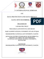 One Day E-International Seminar ON Data Protection and Data Privacy Date: 18Th December, 2021