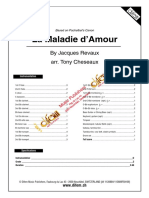 La Maladie D'amour: by Jacques Revaux Arr. Tony Cheseaux