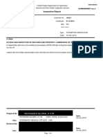 Inspection Report: Mcfadden Gloria, D V M