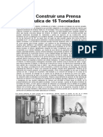 Cómo Construir Una Prensa Hidráulica de 15 Toneladas