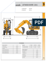 JCB Tracked Excavator JS 210 LC: Static Dimensions