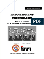 PDF Empowerment Technology Shs q1 Mod1 Ict in The Context of Global Communicat DD