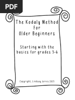 Kodaly and The Older Beginner