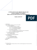 L'influence Du Droit Français Sur Le Droit Tunisien Des Concentrations É...