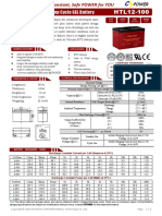 CSPOWER HTL12-100 High Temp Deep Cycle Gel Battery