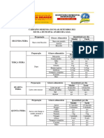 Cardápio Merenda Escolar Aparecida Leal