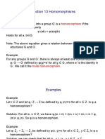 Section 13 Homomorphisms: Homomorphism