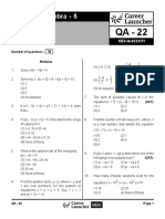 Algebra - 5: Number of Questions: 35