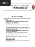 BFI 306 Finance Exam