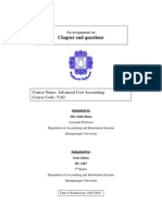 Chapter End Questions: An Assignment On