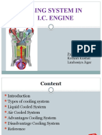 Cooling System in I.C. Engine: Prepared By: Kothari Kushal Limbasiya Jigar