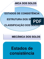 Mecânica Dos Solos - Estados de Consistência, Estrutura e Classificacao Dos Solos