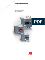 Motorized Change-Over Switches: Installation and Operating Instructions 34OTM - C / 1SCC303002M9702